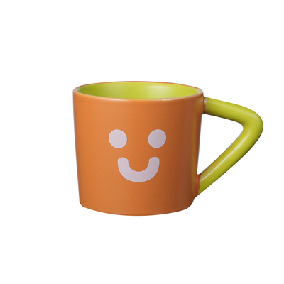 Thanksgiving Color Blocking Ceramic Coffee Cup Large Capacity Creative Mug for Office