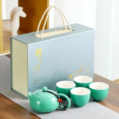 Multi Color Printing Hand Gift Box Set Ceramic Xishi Pot Tea Set for Agriculture