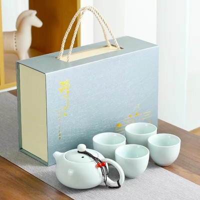 Multi Color Printing Hand Gift Box Set Ceramic Xishi Pot Tea Set for Agriculture