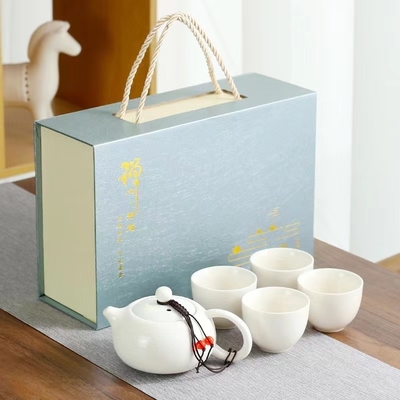 Multi Color Printing Hand Gift Box Set Ceramic Xishi Pot Tea Set for Agriculture