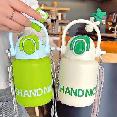 Employee Gift Portable Stainless Steel Cup with Cute Doll Cartoon Design and Material