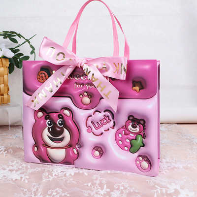Unique Cartoon Strawberry Bear Happy Children Baby Hand Souvenir Ideal for Collectors