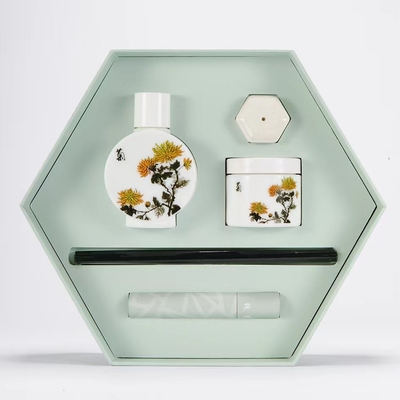 Smokeless Glass Fragrance Aromatherapy Set Four Gentlemen Series Gift Box for Home