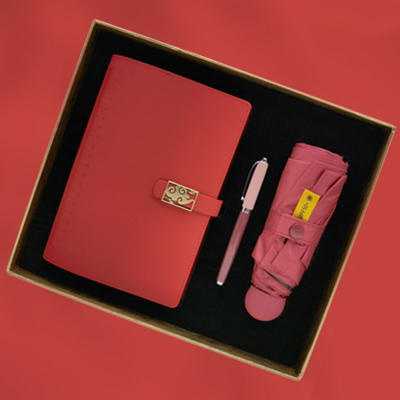 -Chic Business Gift Set Notebook Signature Pen Sunny Umbrella for Business Incentives