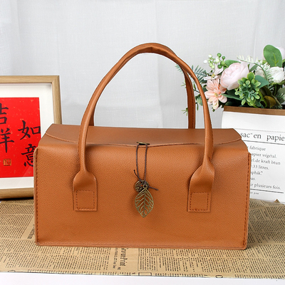 Leather Hand Carrying Business Gift Set Toothpaste Shower Gel Shampoo Soap Cup Sleeve
