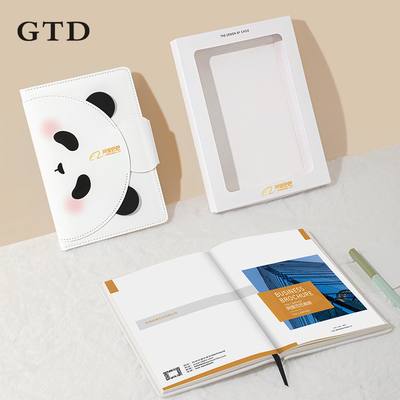 Lovely Panda Cartoon Hand Ledger Learning Check in Notebook Perfect for Year Occasion