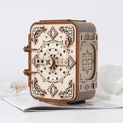 Hotel and Resort 3D Jigsaw Puzzle Wooden Bead Treasure Box Ornaments Handmade DIY Gifts