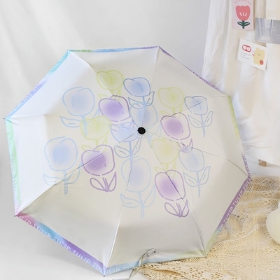 1 Color Printing Black Rubber Sunshade Umbrella for Wedding Favors Bridal Party Gifts