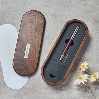 1 Color Printing Red Sandalwood Pen Set Pen Reincarnation Leaflet for Graphics and More