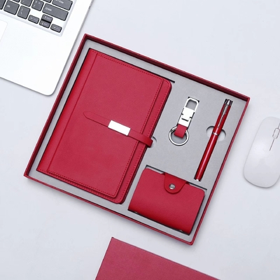 Graduation Occasion Business Notebook Set with Card Bag Notepad Keychain Office Products