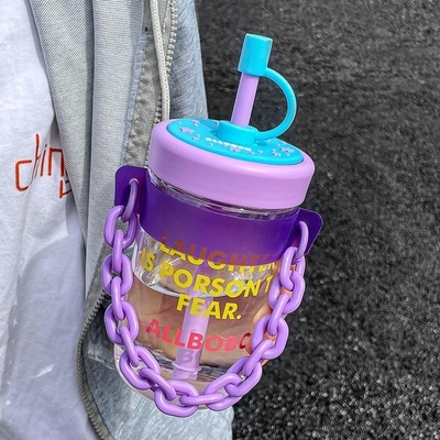 Travel Agency Employee Gift High Aesthetic Water Cup Design with Straw and Customer's Logo