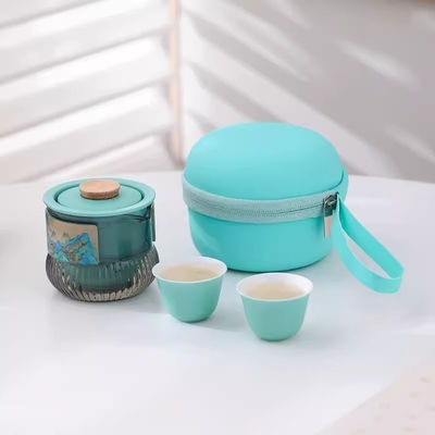 Portable Qianshan Kuaike Cup Set Travel Agency Souvenir for National Style Tea Set