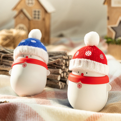Christmas Gift Cartoon Mini Portable Snow Treasure Warm Hand Treasure 2-in-1 Power Bank