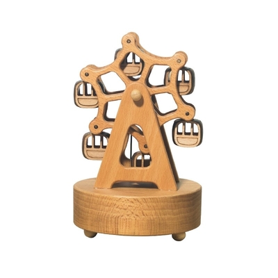 Wooden Happiness Ferris Wheel Eight Tone Box Creative Maple Box with UV Printing