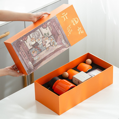 Customized Presentation Gift Set Ceramic Teapot 2 Cups Tea Towel 6 White Tea Pieces