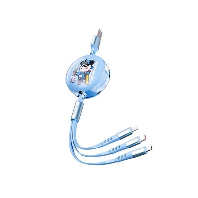 Space Bear One to Three Fast Charging Telescopic Cable Compatible with Various Brands