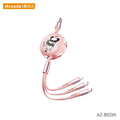 Space Bear One to Three Fast Charging Telescopic Cable Compatible with Various Brands