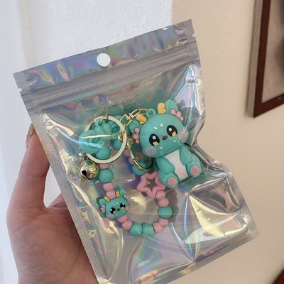 3.5cm*5cm PVC Dragon Keychain Cute Little Gift for Backpack Hanging Chain Included