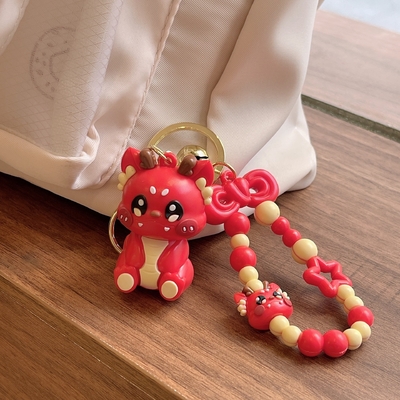 3.5cm*5cm PVC Dragon Keychain Cute Little Gift for Backpack Hanging Chain Included