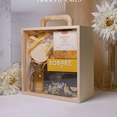 Alumni Relations/Class Reunions Acrylic Transparent Portable Wooden Box for Gift Bag
