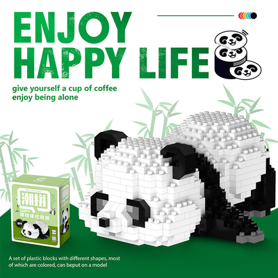 -Chic Panda Building Block Tiny Granules Assembled Plastic Toys 1 Color Graphics Printing