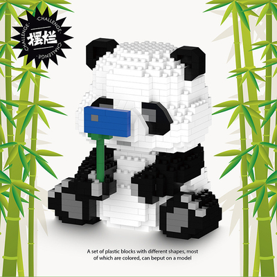 -Chic Panda Building Block Tiny Granules Assembled Plastic Toys 1 Color Graphics Printing