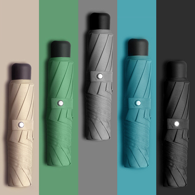 Customer's Logo Anti-Tri-fold Manual Eight-Bone Folding Umbrella for Weather and Rain