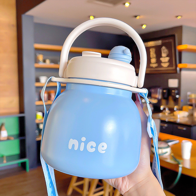 High Aesthetic and Large Capacity Insulated Cup with Handle 2 Color Graphics Printing
