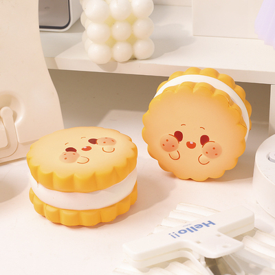 Creative Stress Relief Soft Cookie Man Toy Slow Rebound Cream Nugget Cake for Employees