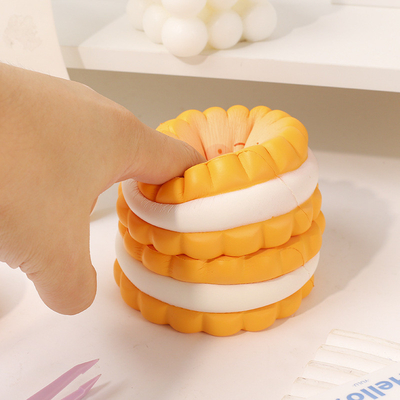 Creative Stress Relief Soft Cookie Man Toy Slow Rebound Cream Nugget Cake for Employees
