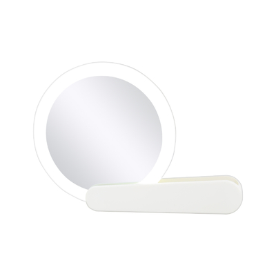 Effortlessly Beautiful Portable Foldable Handheld LED Makeup Mirror with UV Printing