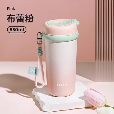 1 Color Graphics Printing Straw Insulated Cup High Aesthetic Value Portable Coffee Cup