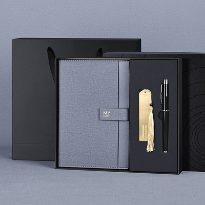 A5 Notebook Bookmark Signature Pen Set Custom Logo Business Gift Box for Sports and Games