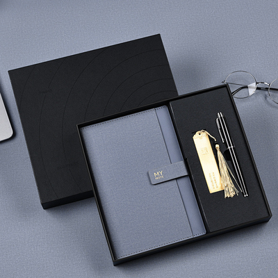 A5 Notebook Bookmark Signature Pen Set Custom Logo Business Gift Box for Sports and Games