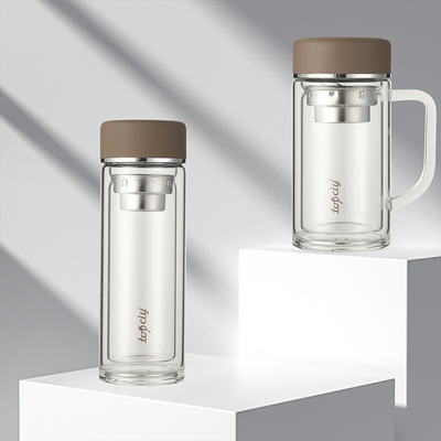 Customized Logo Printing Practical Glass Cup for Office Conference and Activities