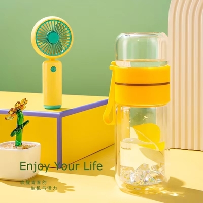 Insurance Business Gifts Small Fan Cup Set Customized with 2 Color Graphics Printing