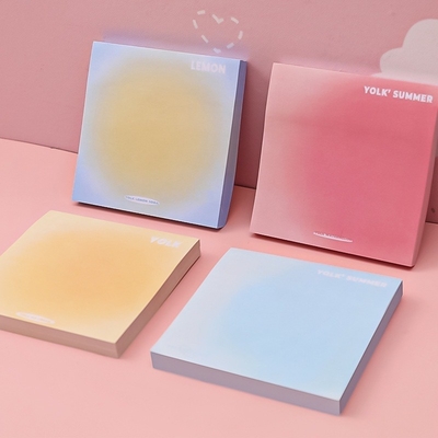 Customer's Logo Egg Yolk Gradient Solid Color Stickers for Office Notes Color Change