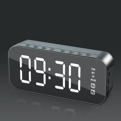 1 Color Printing Bluetooth Speaker Alarm Clock with Radio Broadcast and Card Insertion