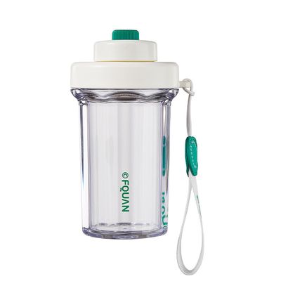 Novelty Gifts Portable Plastic Cup 530ml with Filter and Rope Lifting in 1 Color Printing