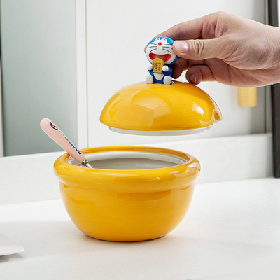 High Temperature Resistant Ceramic Noodle Bowl with Silk Screen Printing Techniques