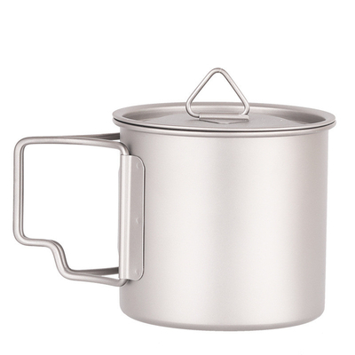 Silk Screen Printed Portable Titanium Cup 350ml for Camping and Outdoor Activities