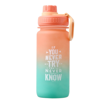 UV Printing Gradient Frosted Space Pot Plastic Sports Water Bottle for Activities