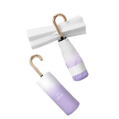 Travel Agency Recommended Five Fold Black Glue Sunscreen Umbrella for Sun Protection