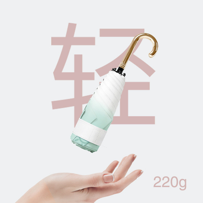 Travel Agency Recommended Five Fold Black Glue Sunscreen Umbrella for Sun Protection
