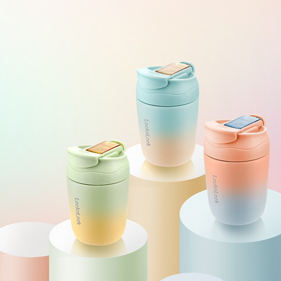 Travel Agency Customized Colorful Insulated Cups and Straws with 1 Color Printing