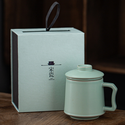 Elegant Ceramic Tea Cup Set for Office Tea Making and Water Filtering Perfect Business Gift