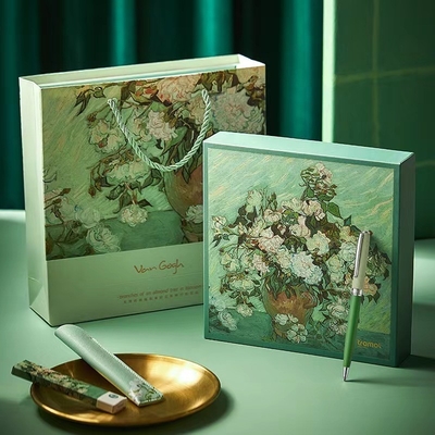 Custom Logo White Rose Pearl Pen Signature Pen for High Appearance and Neutral Office