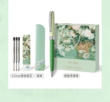 Custom Logo White Rose Pearl Pen Signature Pen for High Appearance and Neutral Office