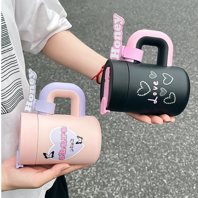 Portable and Cute Straw Water Cup Stainless Steel Insulated Ideal for Any Activity