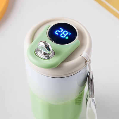 Light Luxury Gradient Color Temperature Display Insulated 316 Coffee Cup for Office